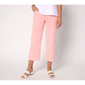 Belle by Kim Gravel Pink Cropped Wide-Leg Pants